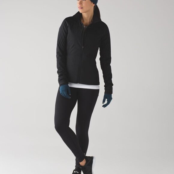 Lululemon Run For Cold Puffer Jacket Black PrimaLoft Insulated Full Zip Size 4 - Picture 9 of 9
